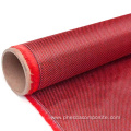 3K red plain carbon aramid hybrid fabric